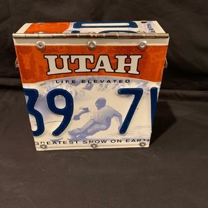 Handmade License Plate Crossbody Handbag